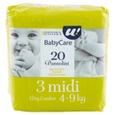 20 PANNOLINI BABY CARE MIDI DRY COMFORT 4-9 KG U! Confronta & Risparmia